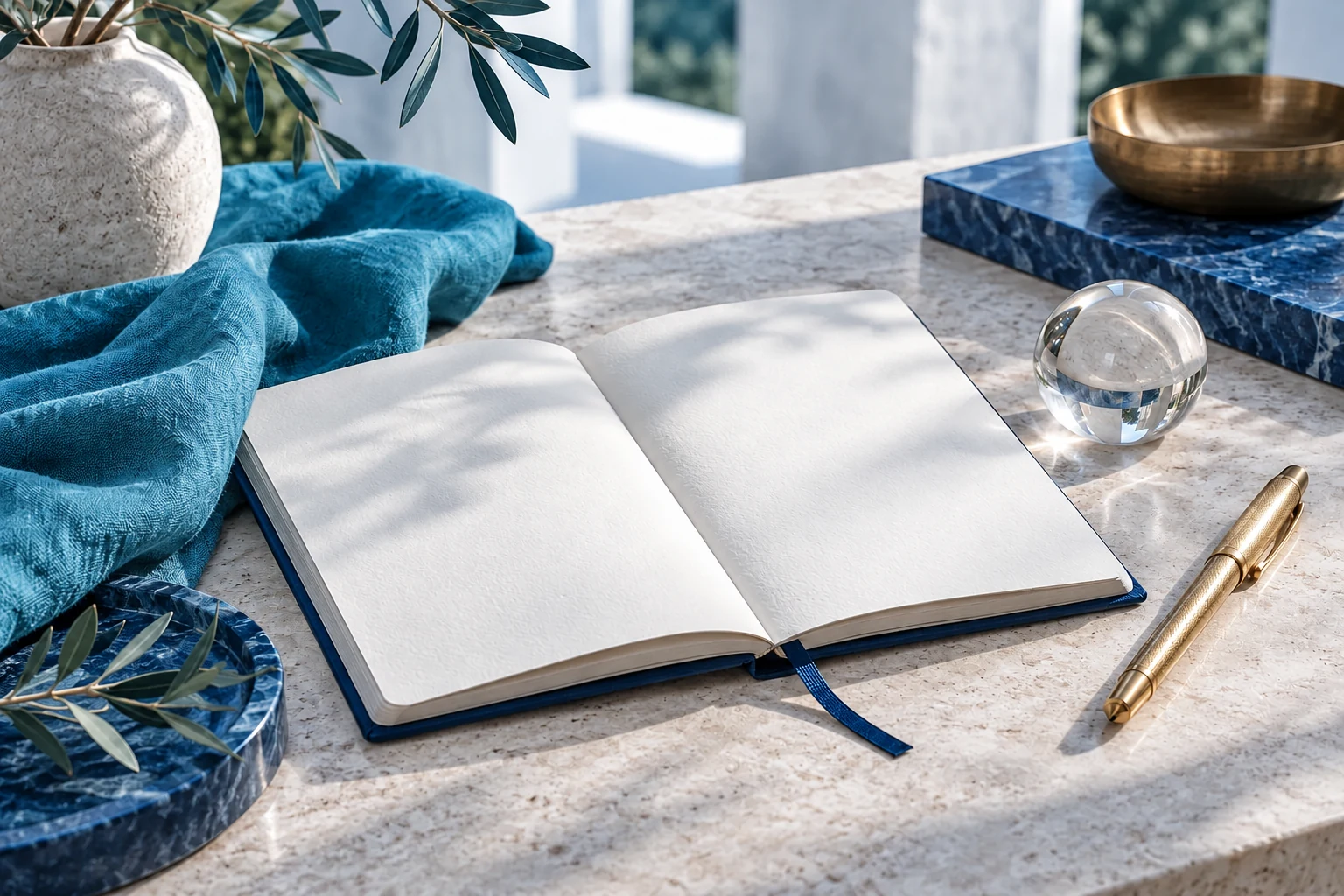 Koçluk görüşmesine hazırlık için defter ve mercek
